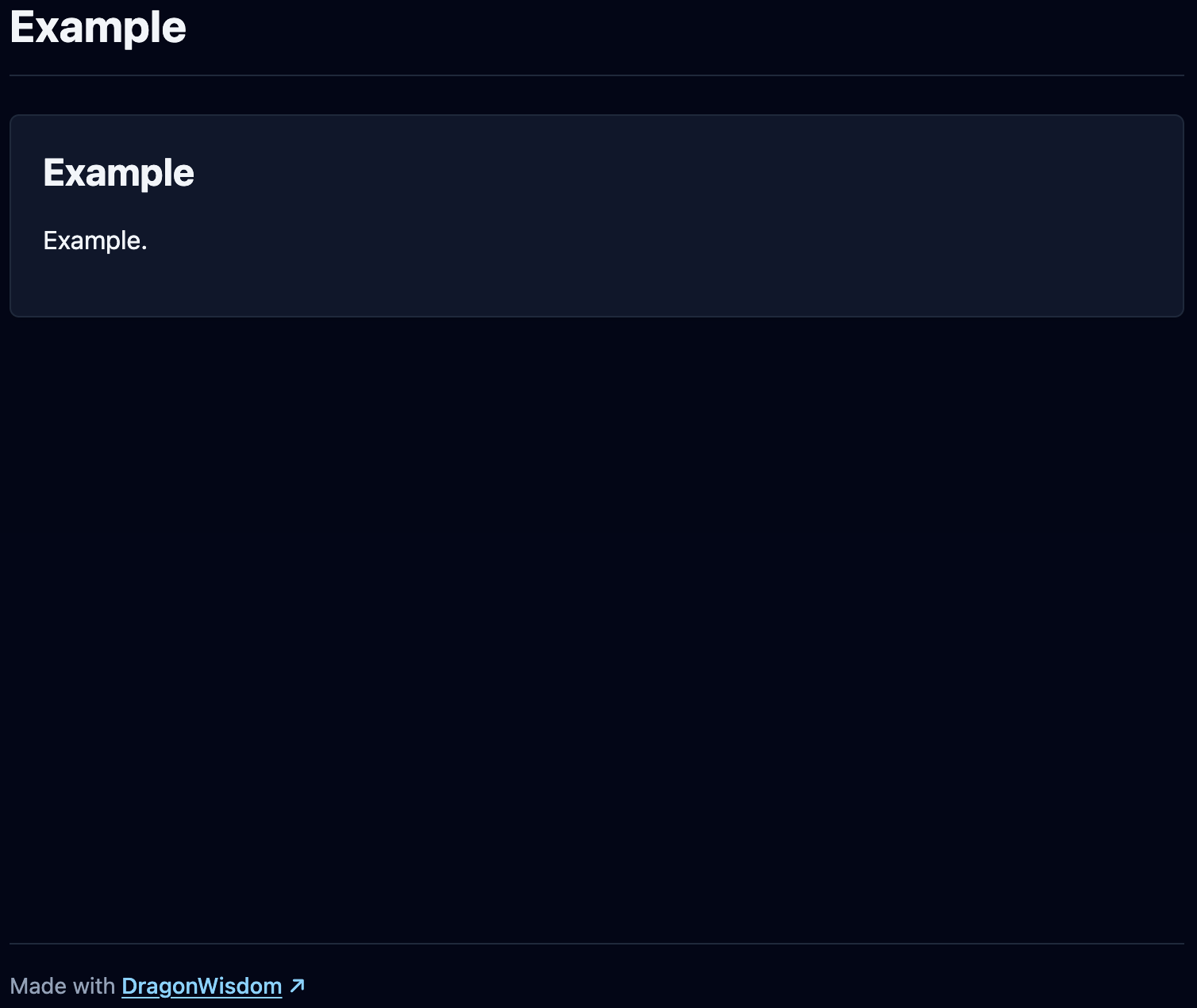 Minimal template