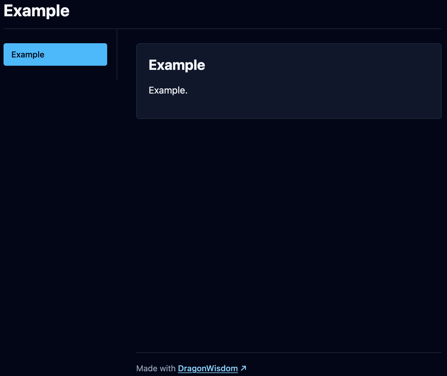 Navigation template